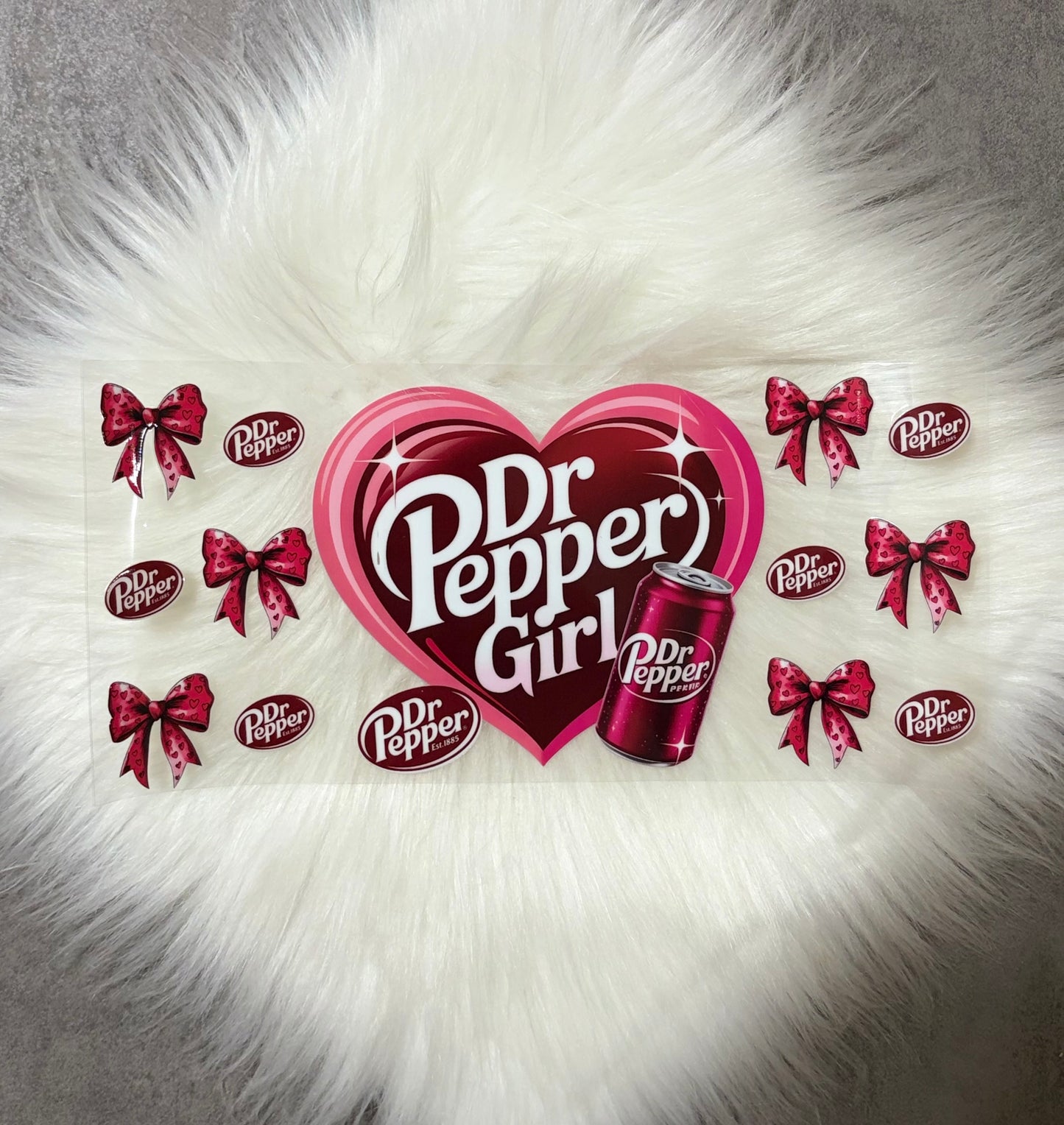 16oz UV DTF Wrap- Dr Pepper Girl #2