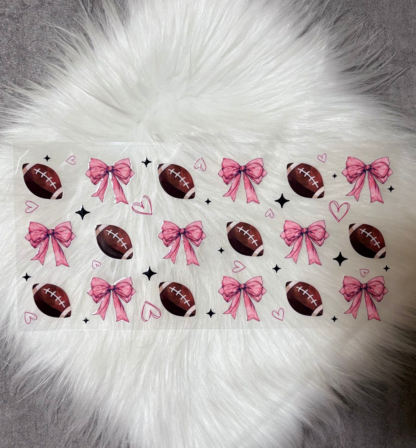 UV DTF Wrap- Football Pink Coquettes