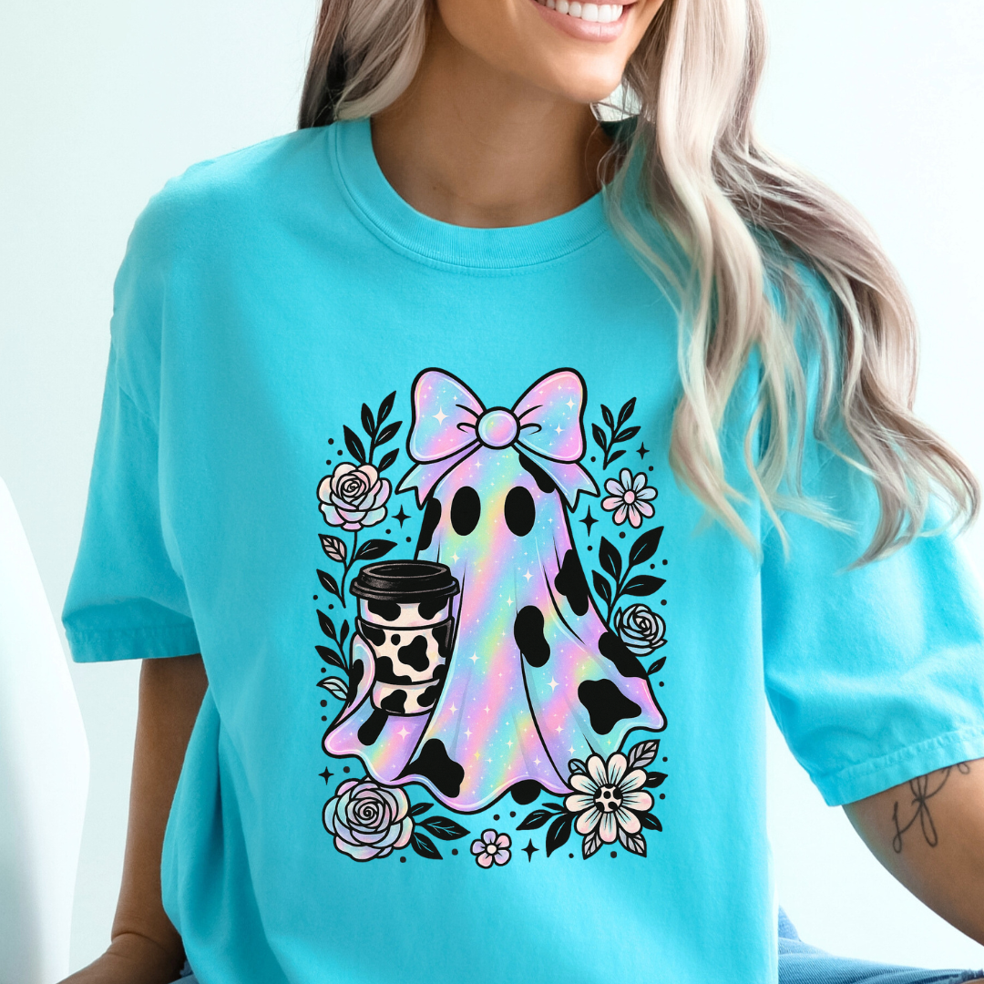 Ready To Press DTF Transfer- / Shirt not Included*- CUTE GHOST
