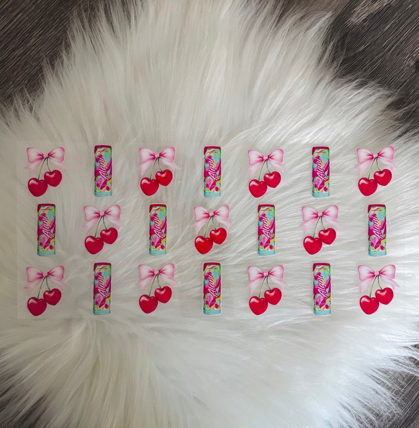 16oz UV DTF Wrap- Alani Cherry Coquette