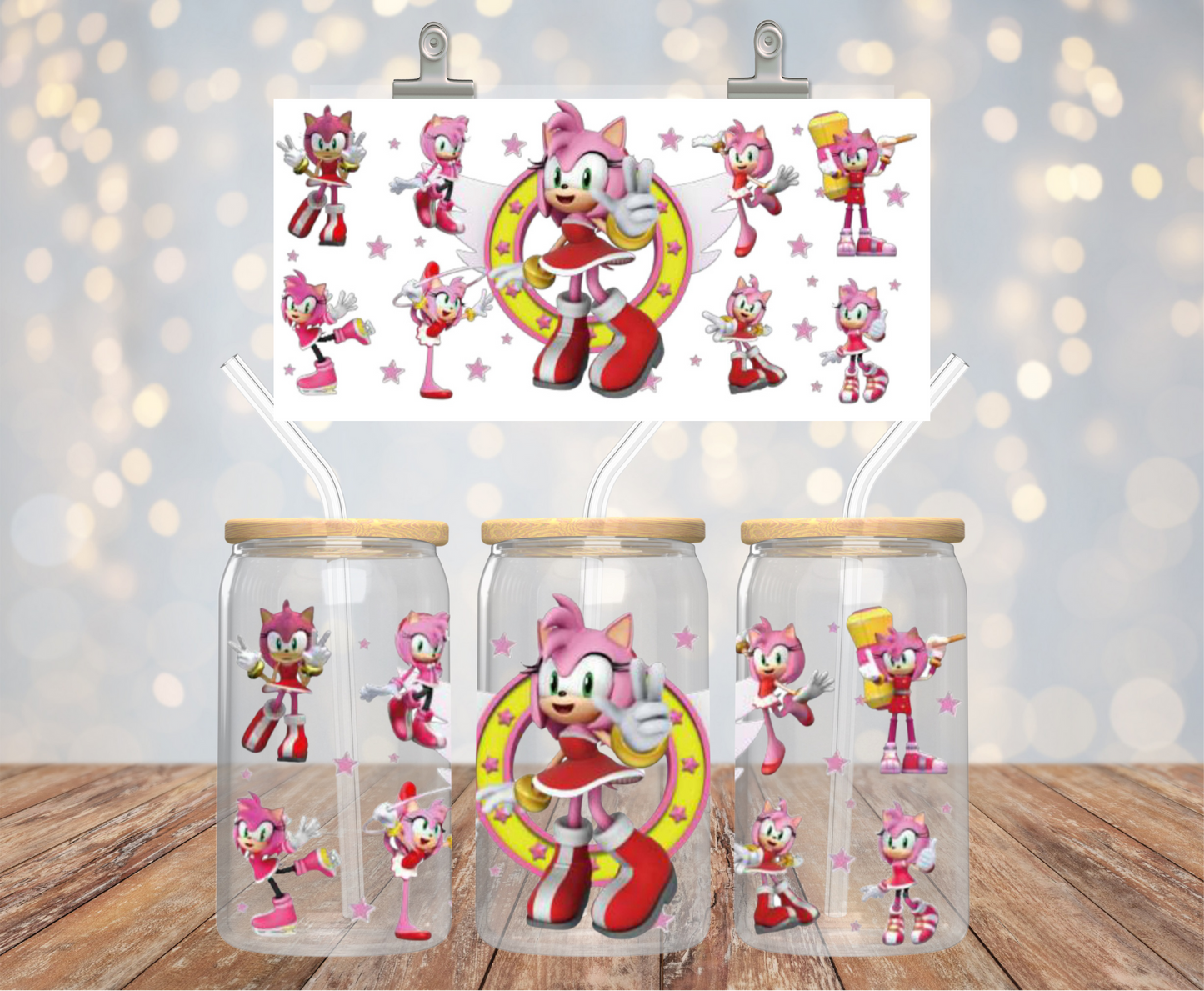 UV DTF Wrap- Pink Hedgehog