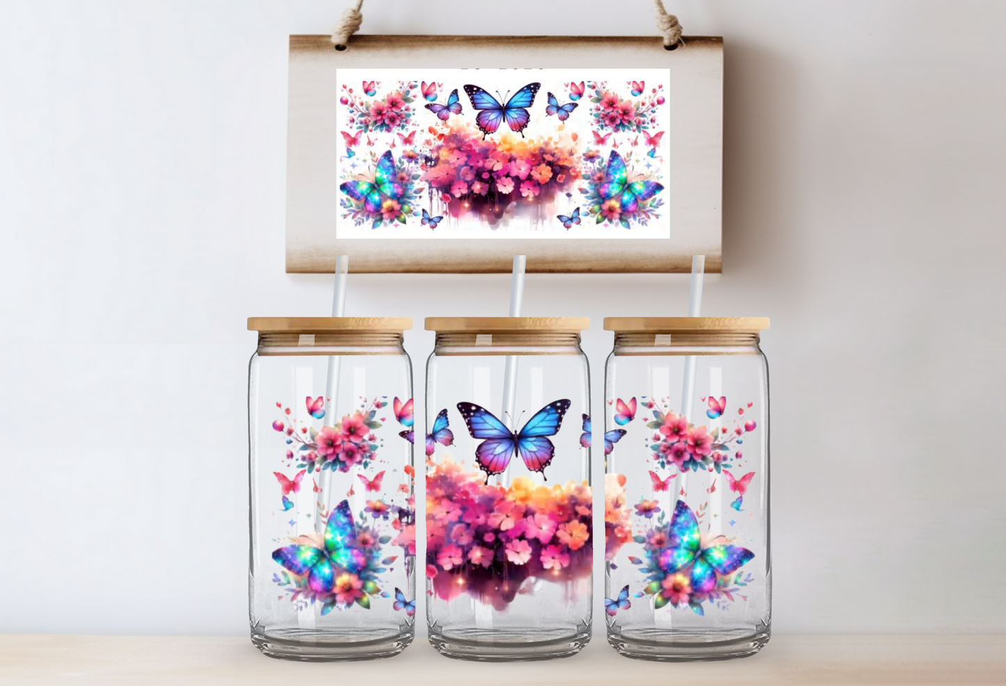UV DTF Wrap- Watercolor Butterflies