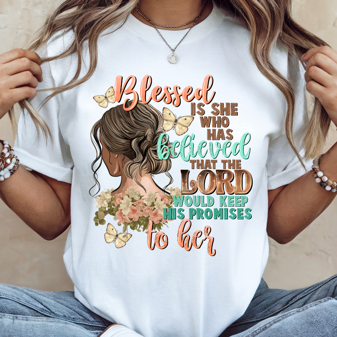 Ready To Press DTF Transfer- / Shirt not Included*- Blessed Is She