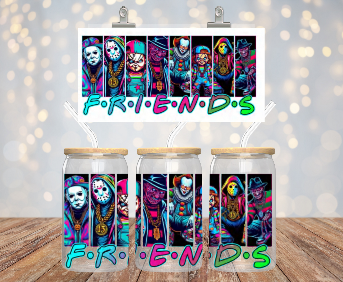 UV DTF Wrap- Horror Friends