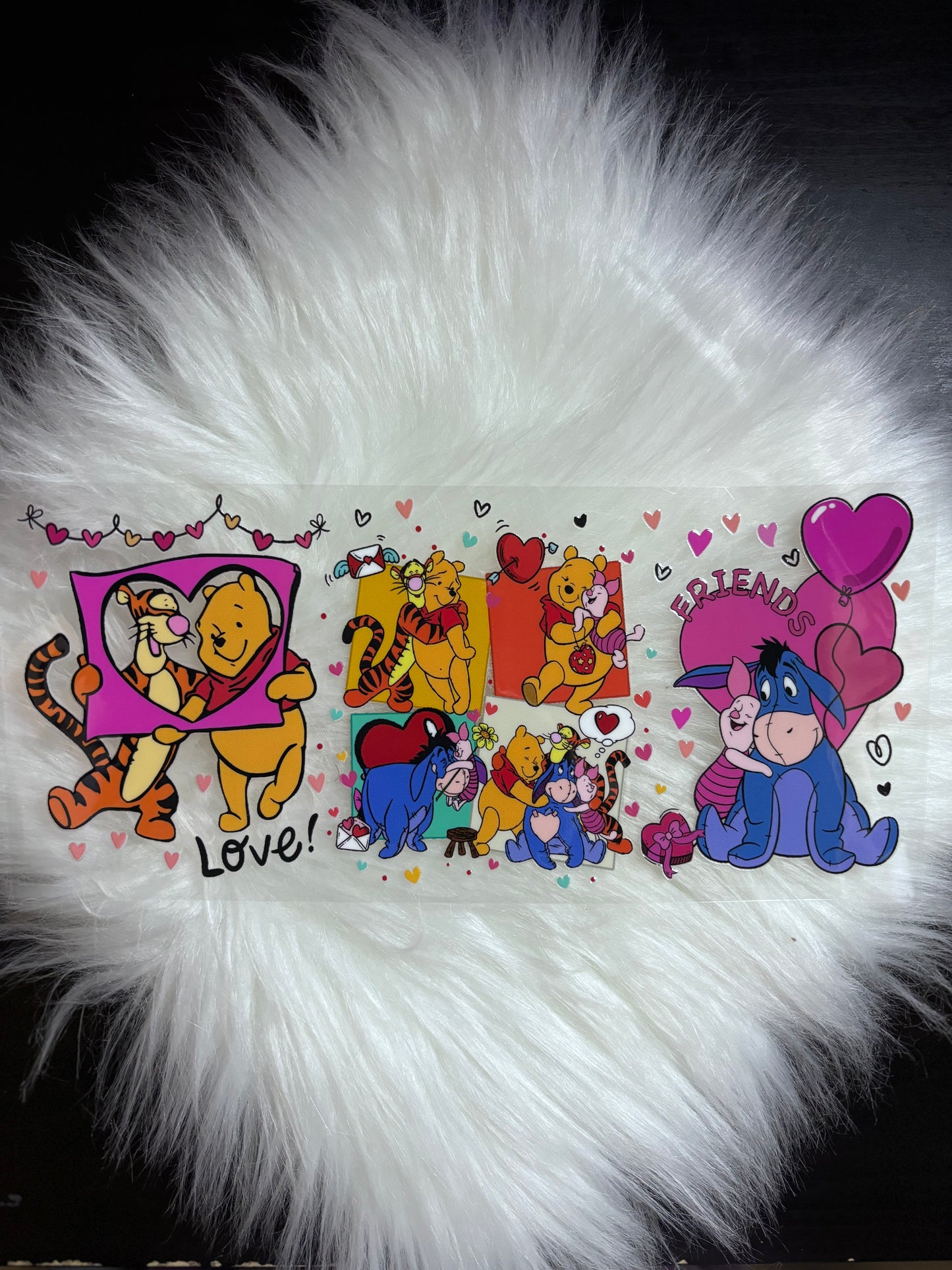 16oz UV DTF Wrap- Bear & Friends Valentines