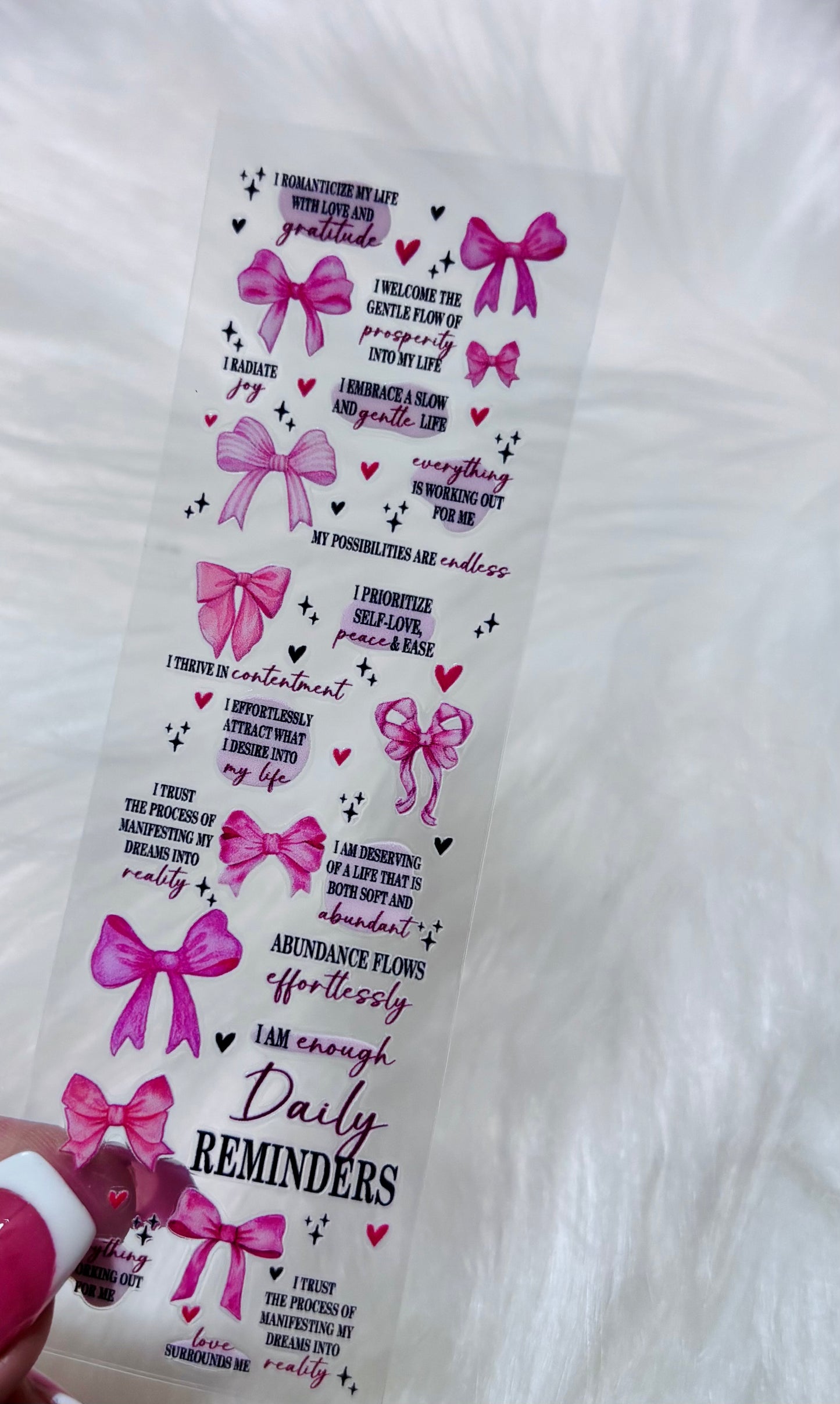 UVDTF Pen Wrap- Daily Reminders