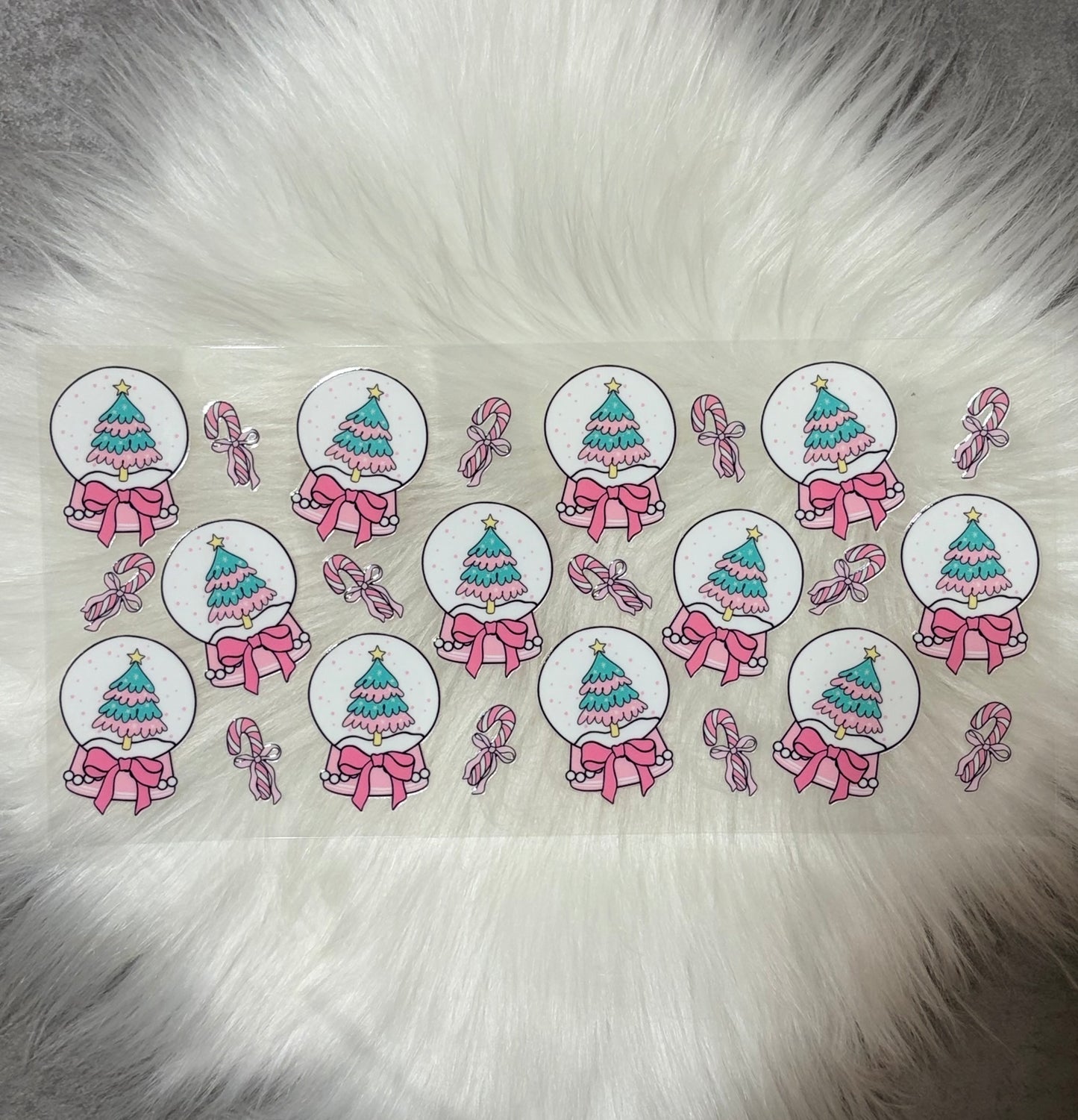 16oz UV DTF Wrap- Christmas Snow Globes