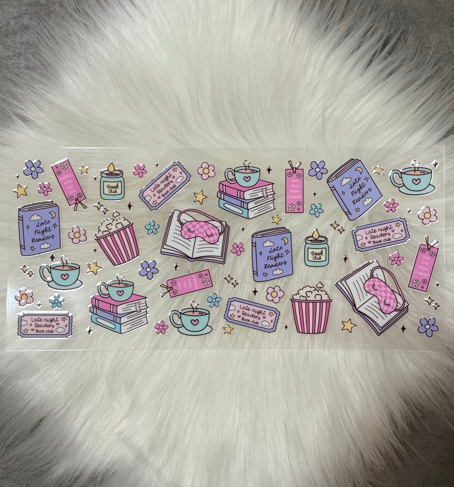 16oz UV DTF Wrap- Late Night Readers