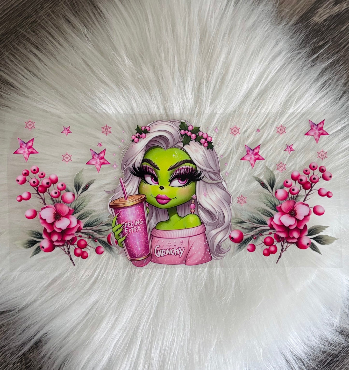 16OZ UV DTF Wrap- Feeling Extra Grinchy