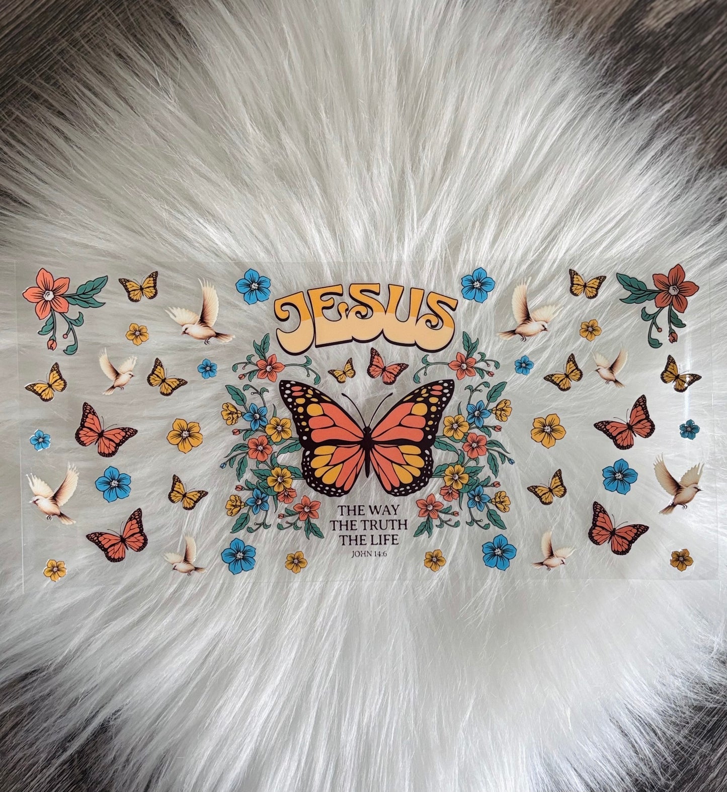 16OZ UV DTF Wrap- Jesus, The Way, The Truth, The Life