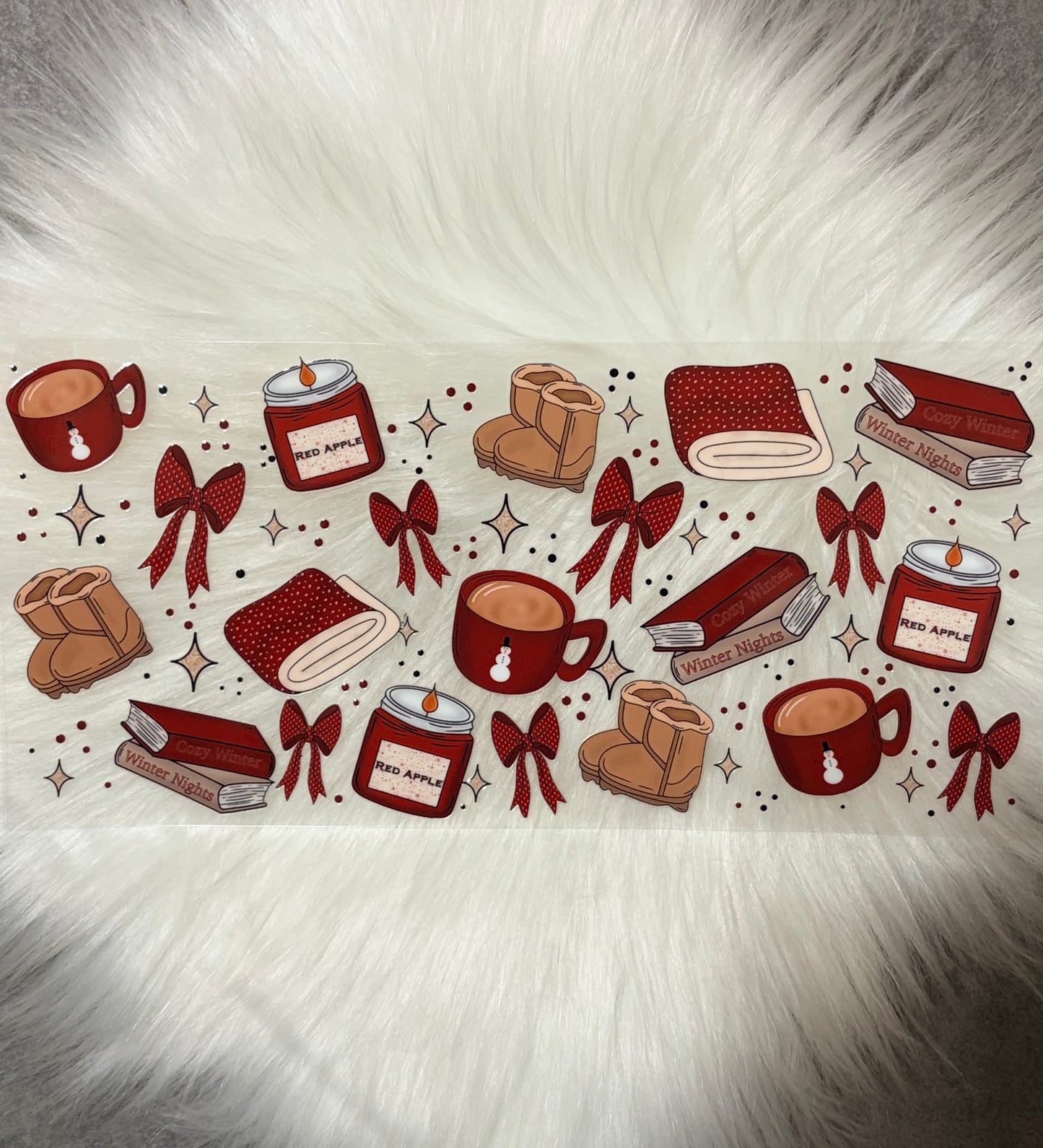 16oz UV DTF Wrap- Bookish Winter Nights