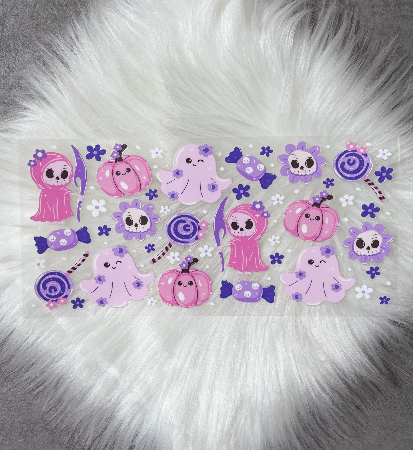 16oz UV DTF Wrap- Pastel Grim & Ghost