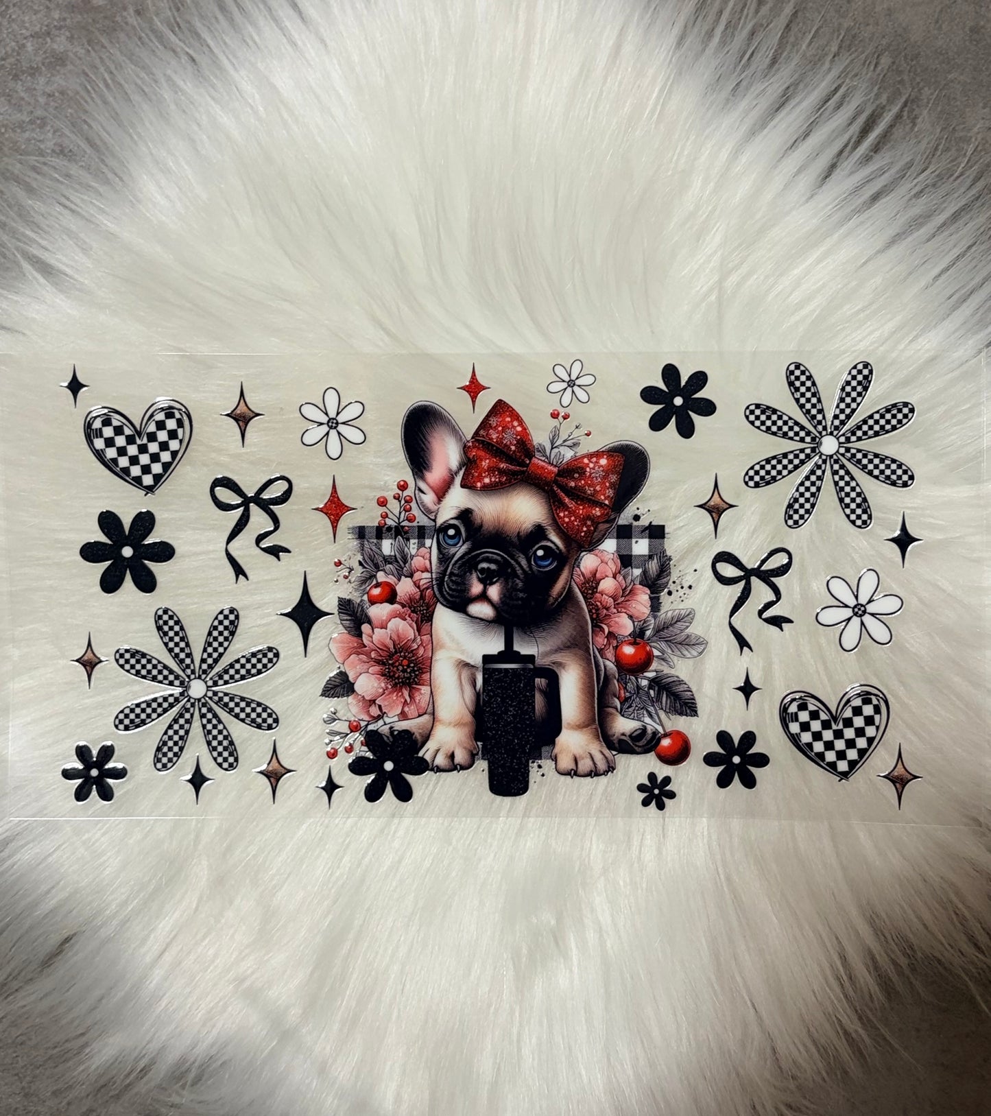 16oz UV DTF Wrap- Christmas Dog