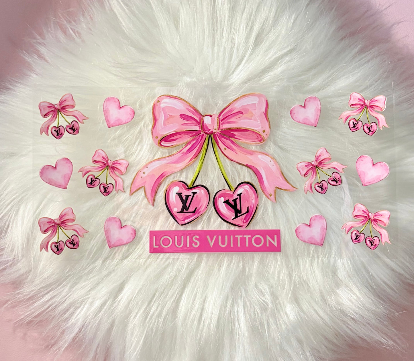 UV DTF Wrap- LV Pink Coquettes