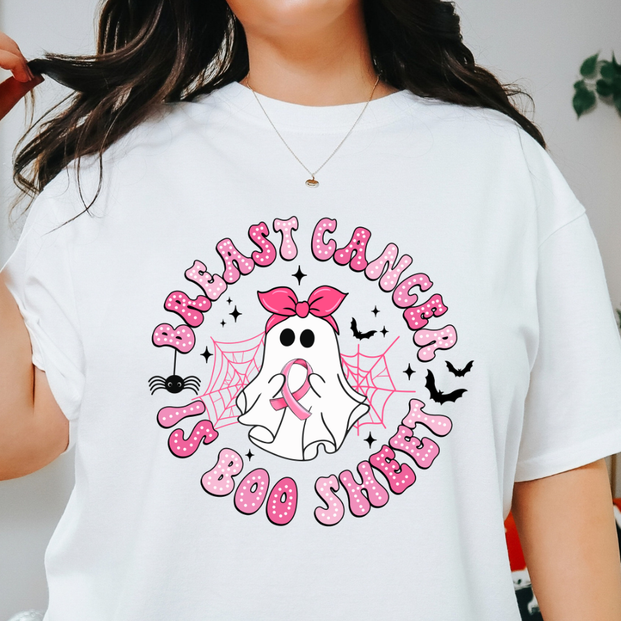 Breast Cancer Is Boo Sheet- Ready To Press DTF Transfer- / Shirt not Included*