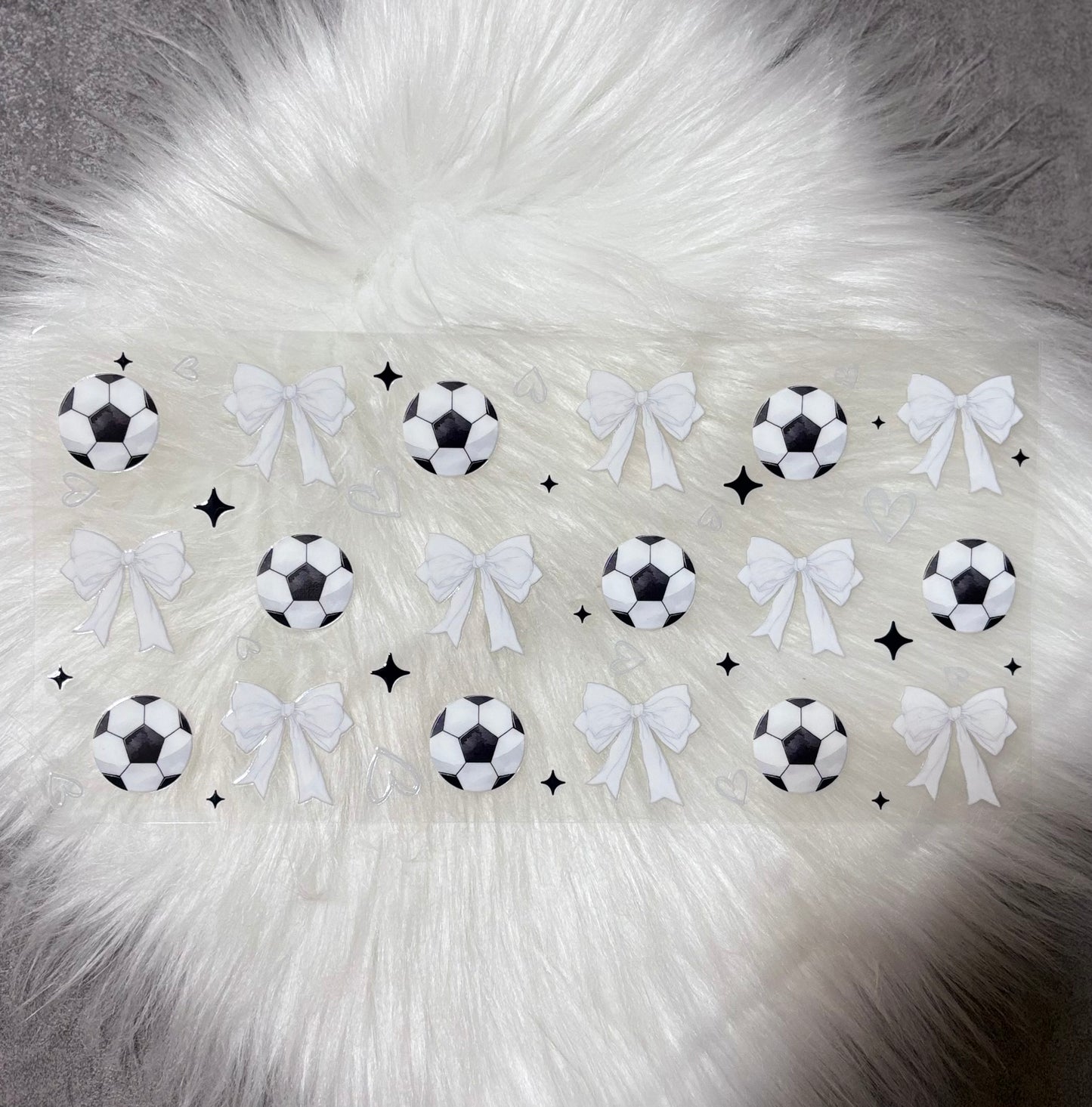 UV DTF Wrap- Soccer White Coquettes