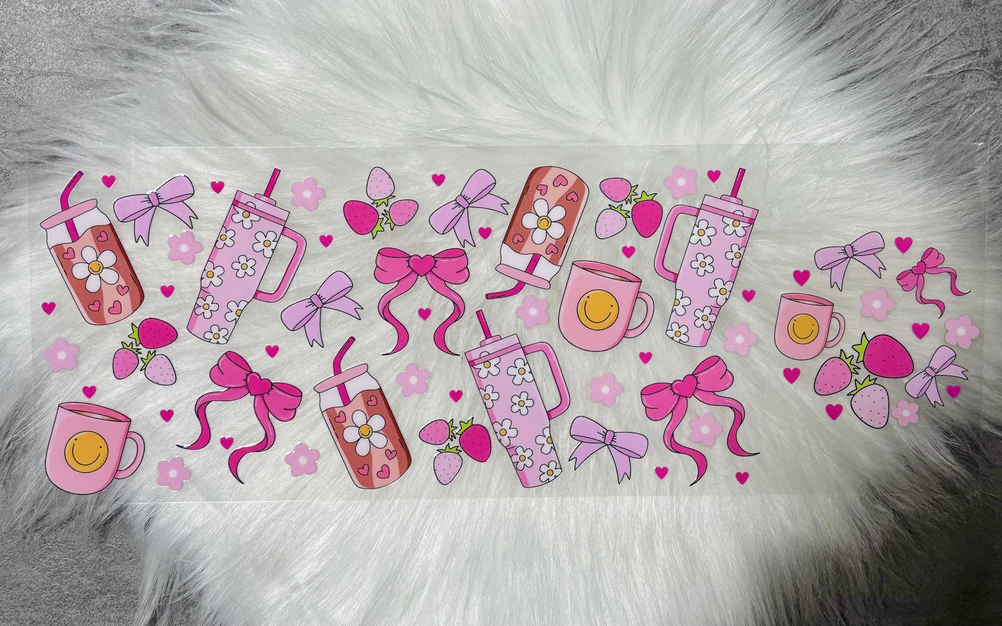 UV DTF Wrap + Lid Decal- Girly Items