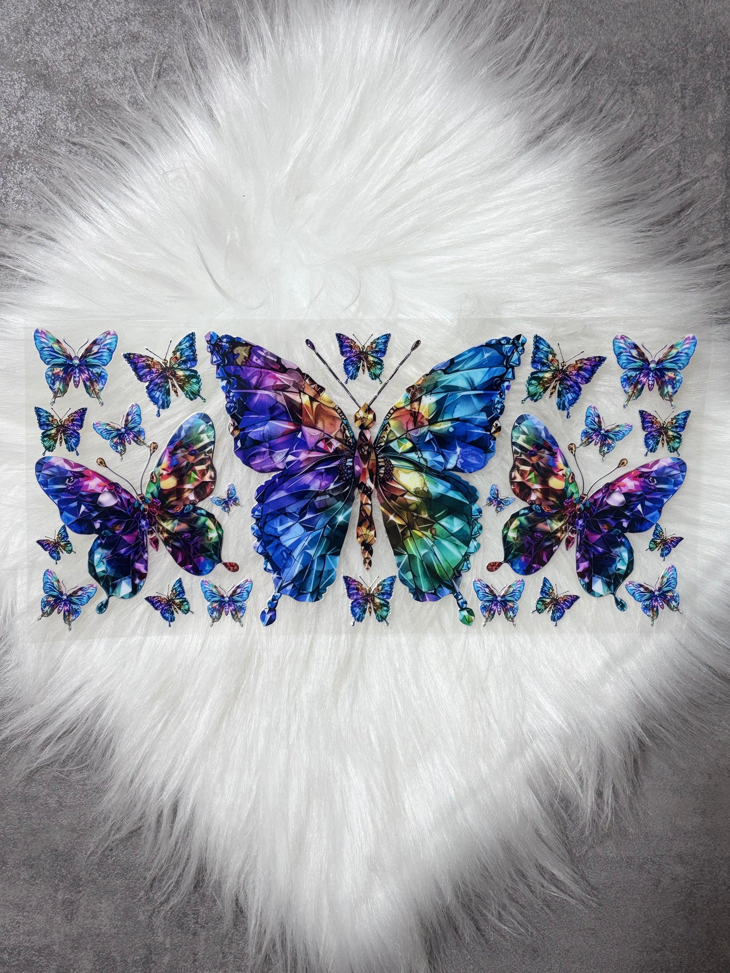 16oz UV DTF Wrap- Gemstone Butterflies