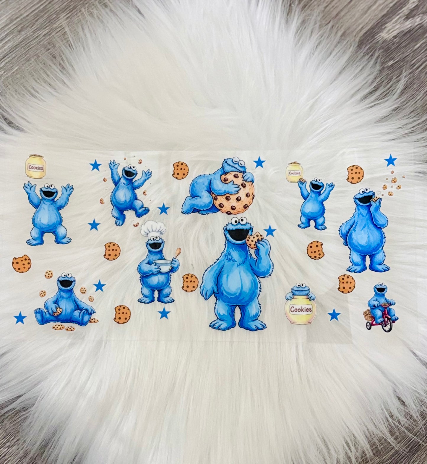 16oz UV DTF Wrap- Cookie Monster