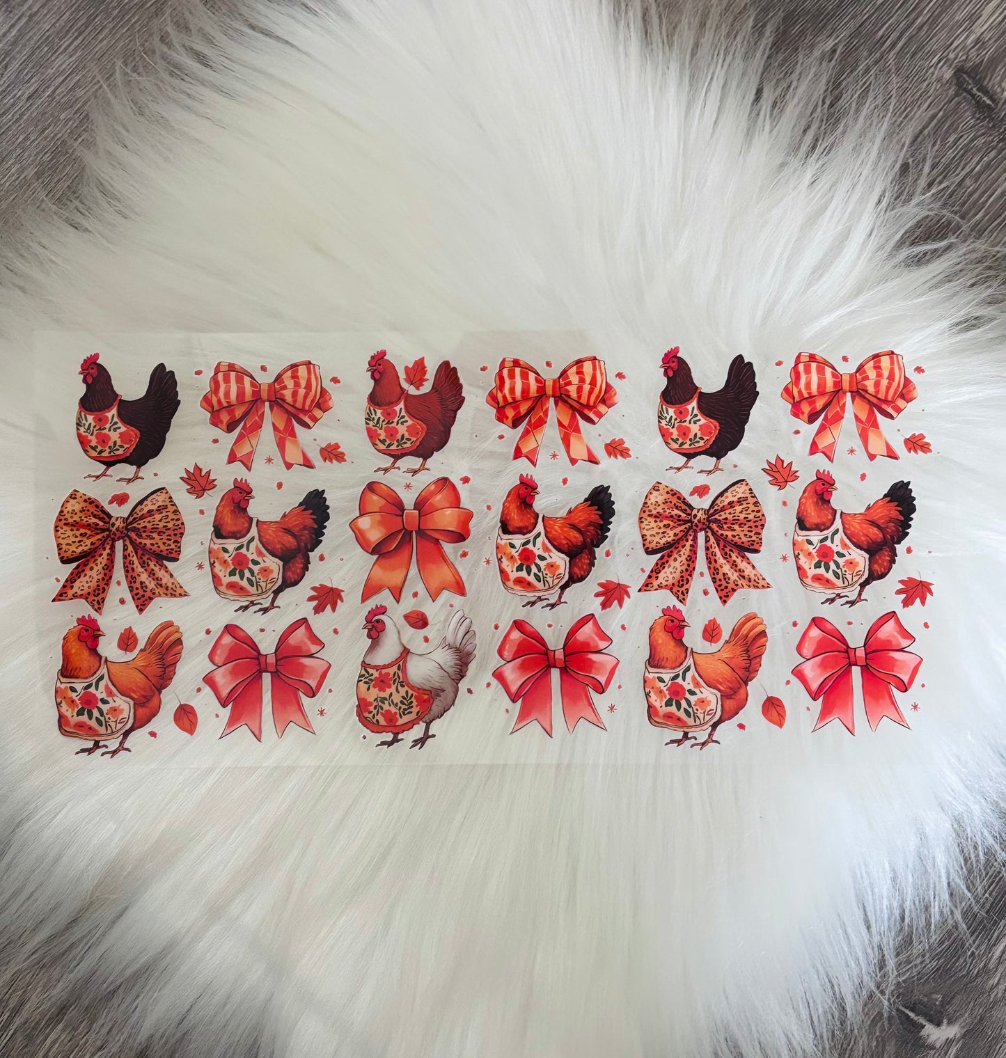 16oz UV DTF Wrap- Roosters