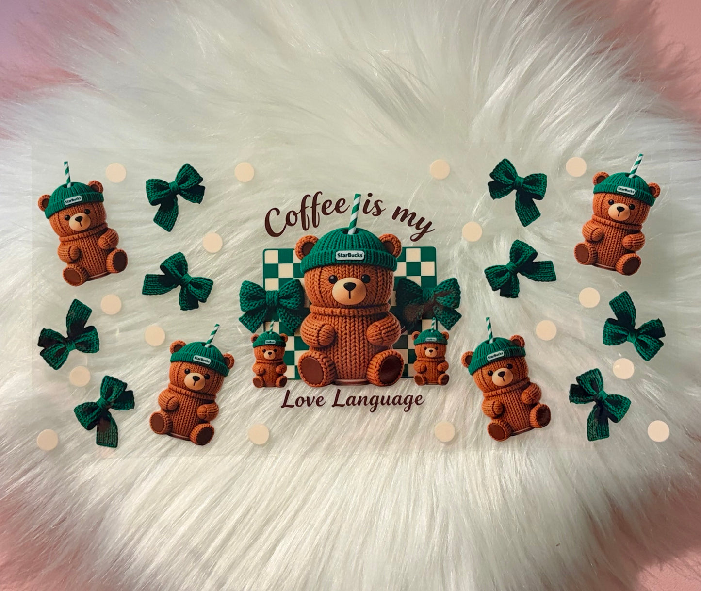 16oz UV DTF Wrap- Bear Coffee Is My Love Language