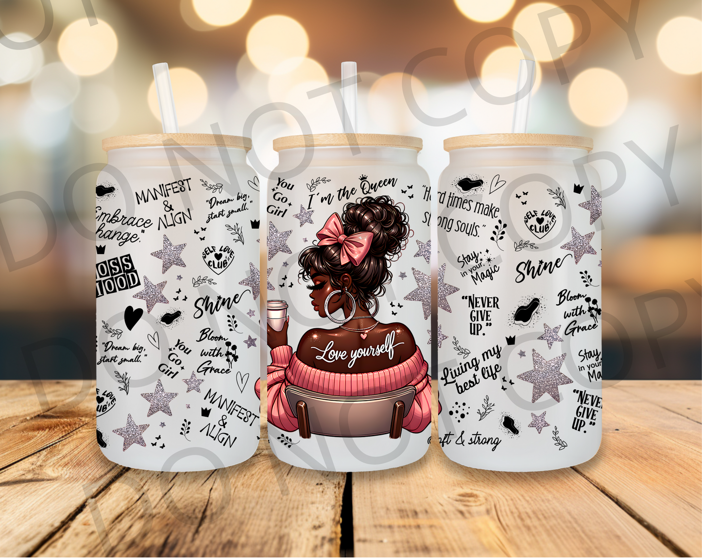 16oz UV DTF Wrap- Love Yourself