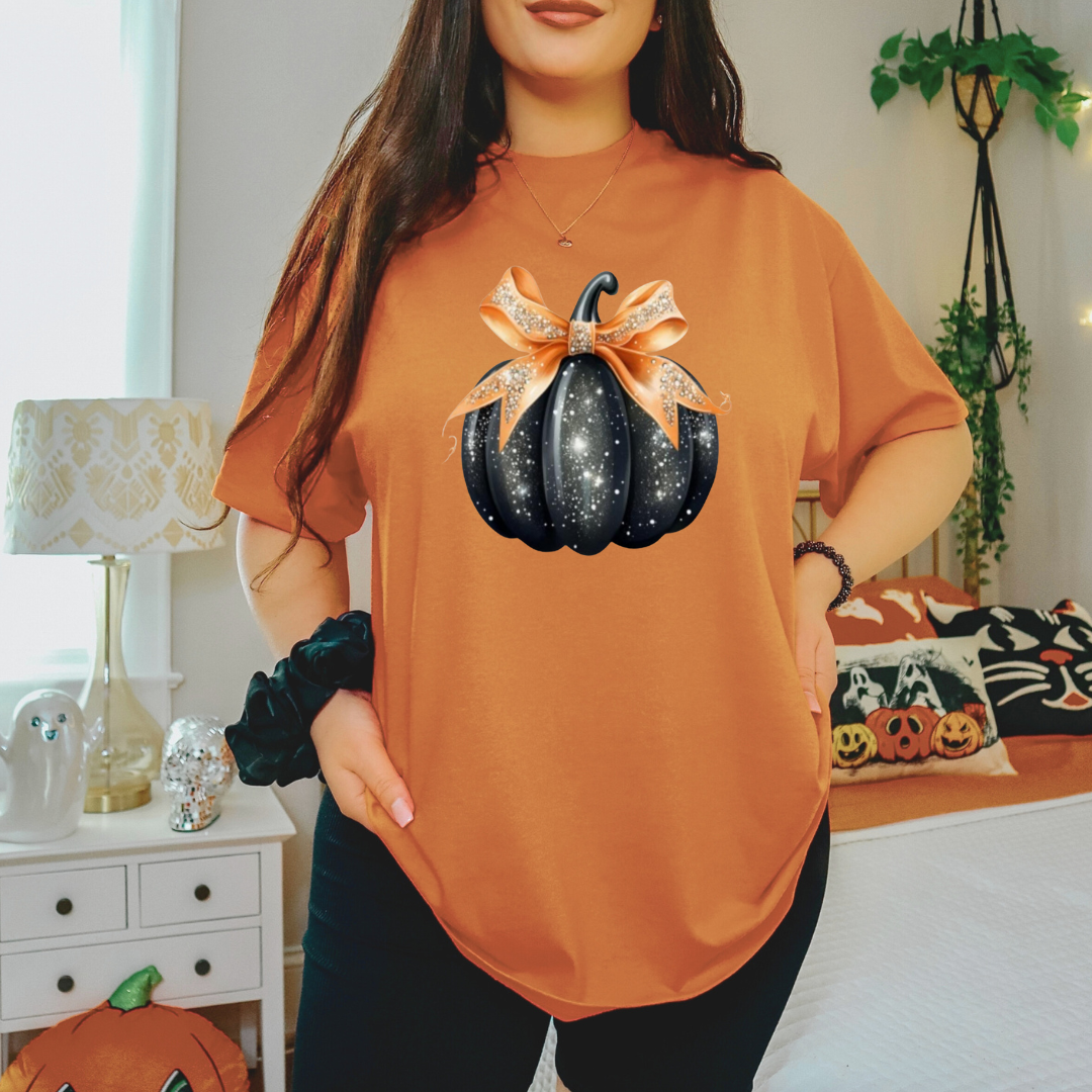 Black Pumpkin- Ready To Press DTF Transfer-/ Shirt not Included*
