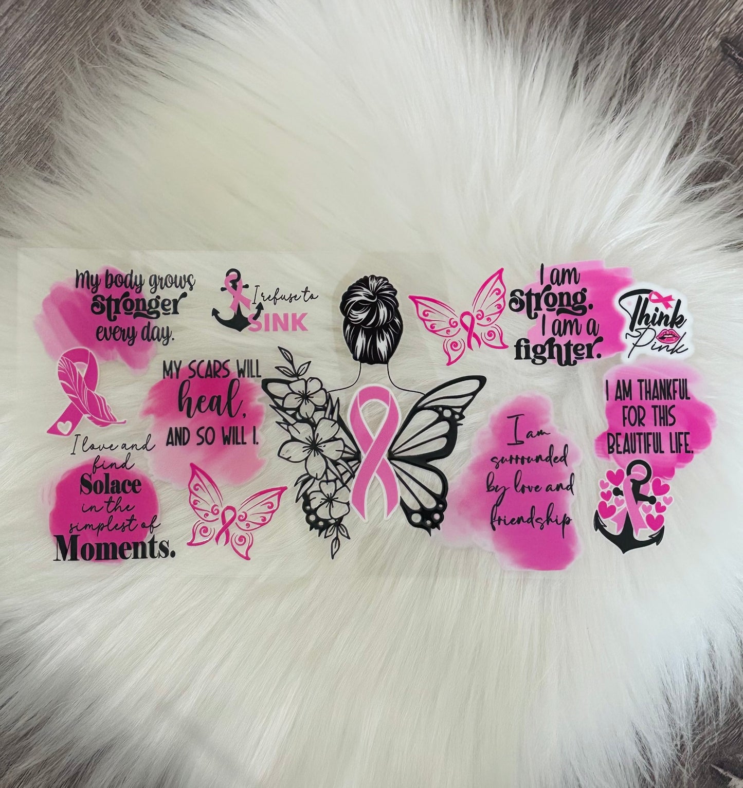 16oz UV DTF Wrap- Breast Cancer Awareness