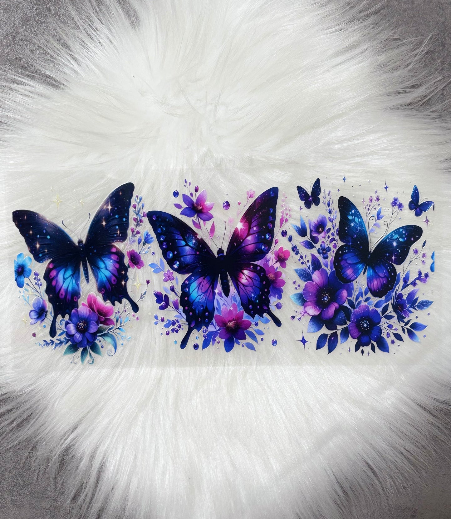 16oz UV DTF Wrap- Black Butterflies