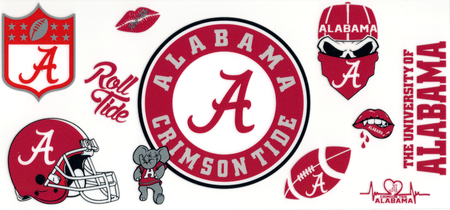 16oz UV DTF Wrap- Alabama Crimson Tide