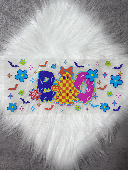 16oz UV DTF Wrap- Checkered BOO