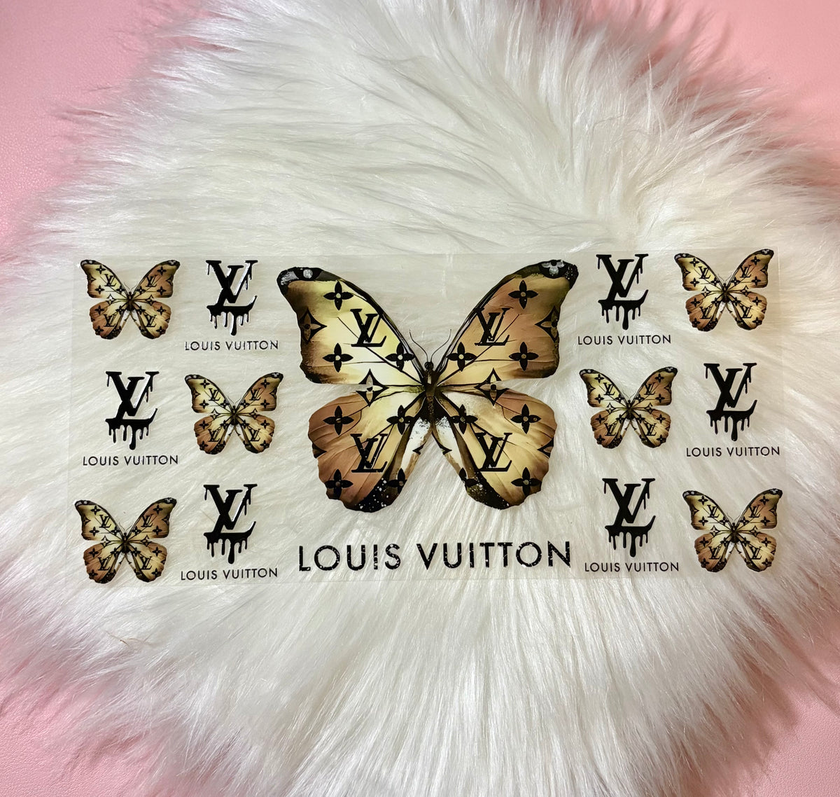 16oz UV DTF Wrap-  LV Butterfly