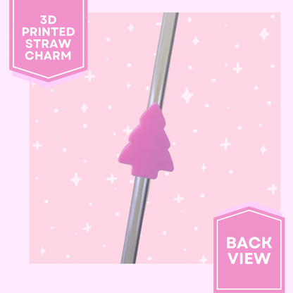 3D Printed Straw Charm- Christmas Tree Snack