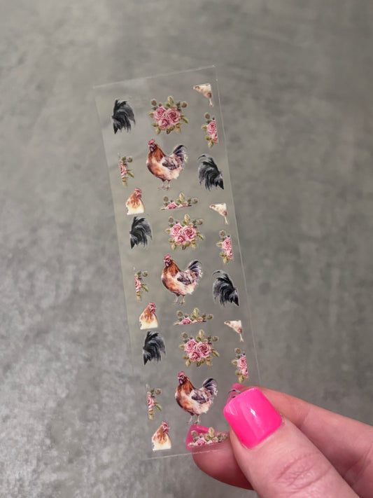 UVDTF Pen Wrap- Roosters