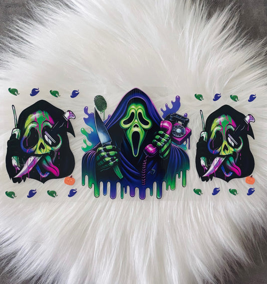 16oz UV DTF Wrap- Ghost Face