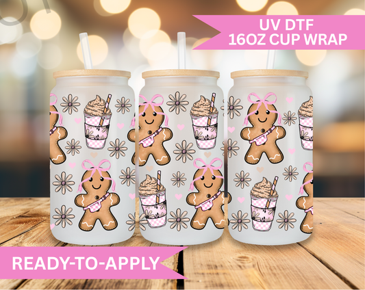 16oz UV DTF Wrap- Gingerbread Girl