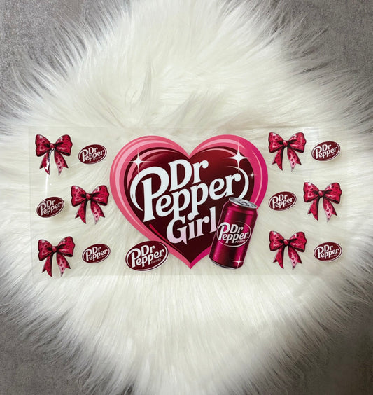 16oz UV DTF Wrap- Dr Pepper Girl #2