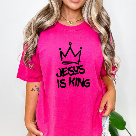 Ready To Press DTF Transfer- Jesus Is King / Shirt not Included*