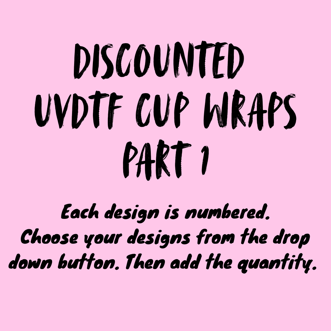 Discounted 16oz UV DTF Wraps