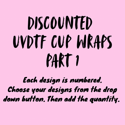 Discounted 16oz UV DTF Wraps