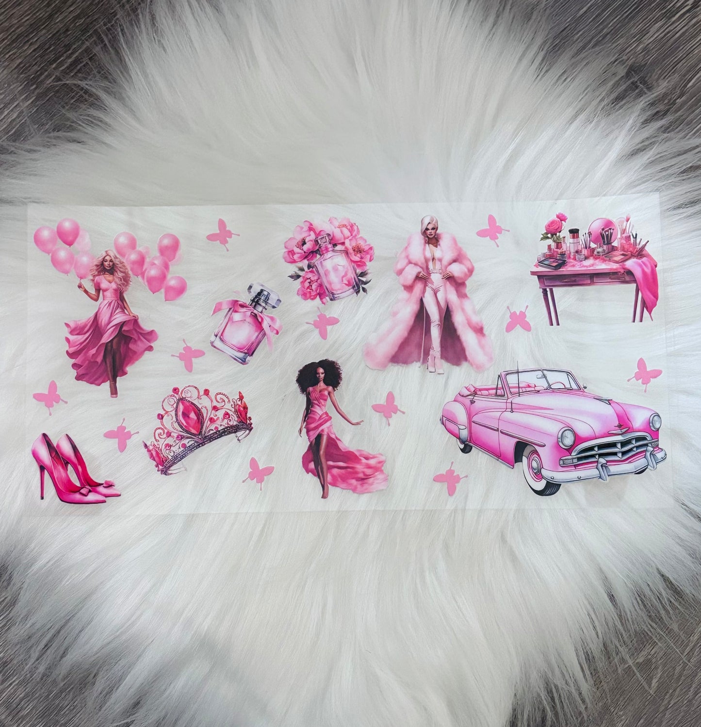 16oz UV DTF Wrap- Pink Party