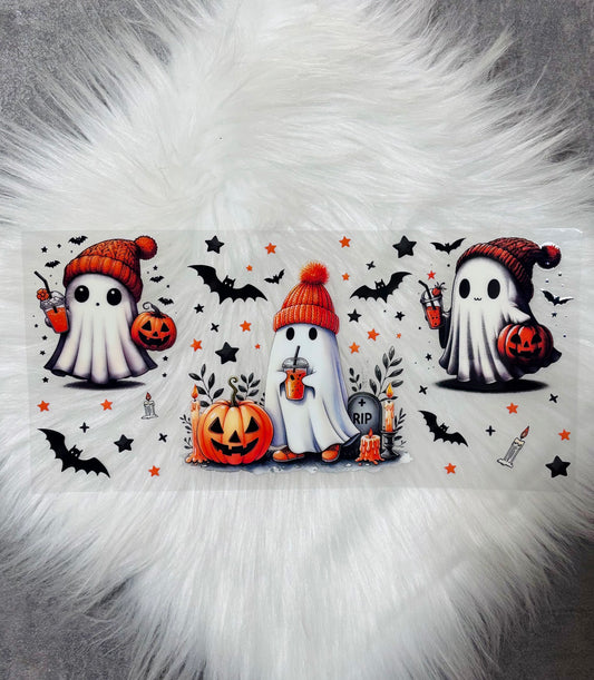 16oz UV DTF Wrap- Ghosts & Pumpkins