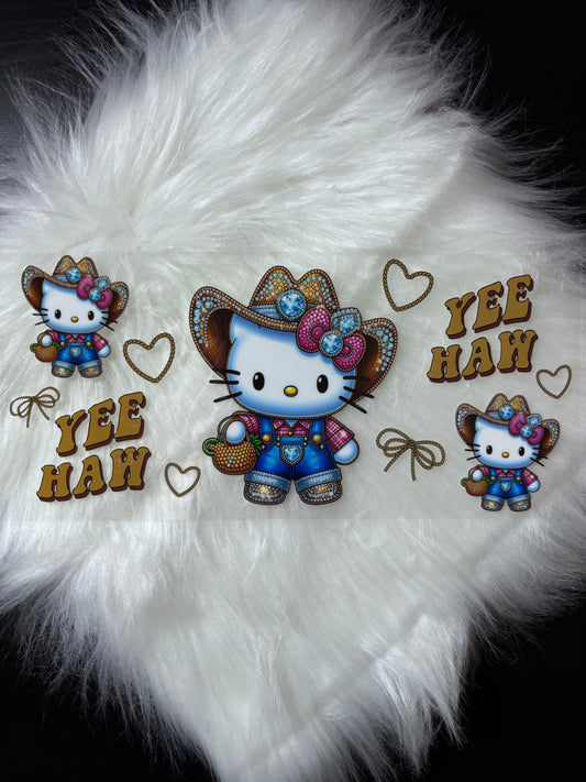 UV DTF Wrap- Yee Haw Kitty