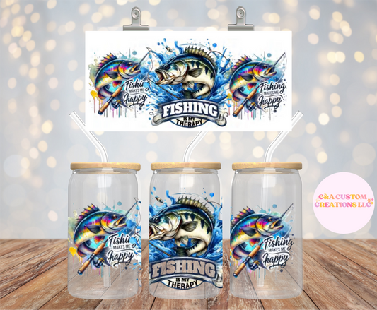 UV DTF Wrap- Fishing Is My Therapy