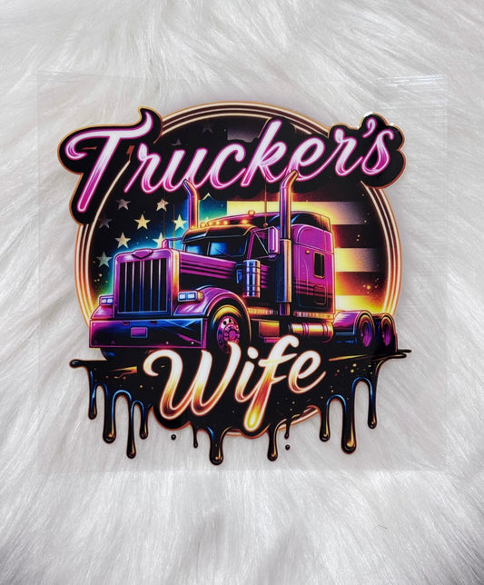 UV DTF Decal- Truckers Wife