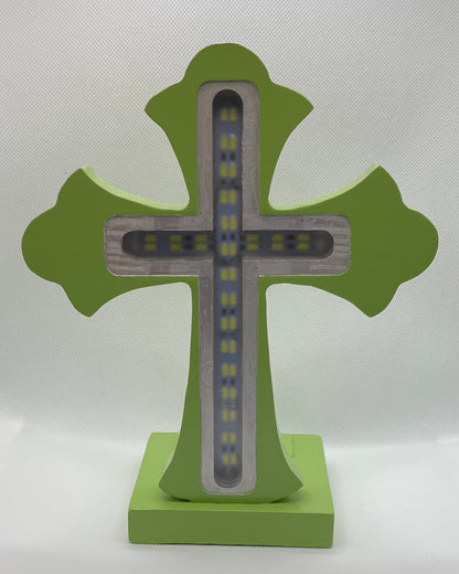 Hand Carved Custom LED Light Up Crosses