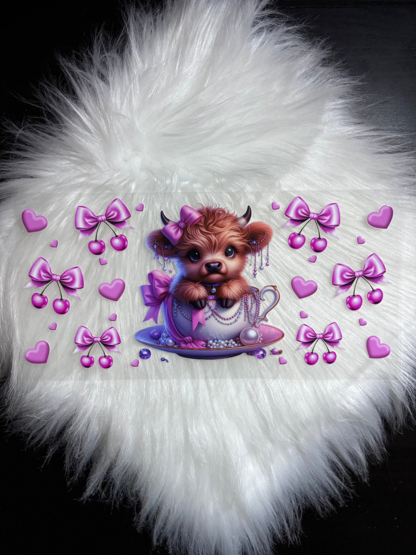 UV DTF Wrap- Highland Cow Teacup #2