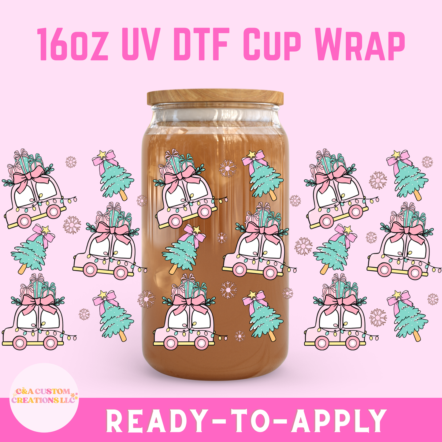 16oz UV DTF Wrap- Christmas Roadtrip