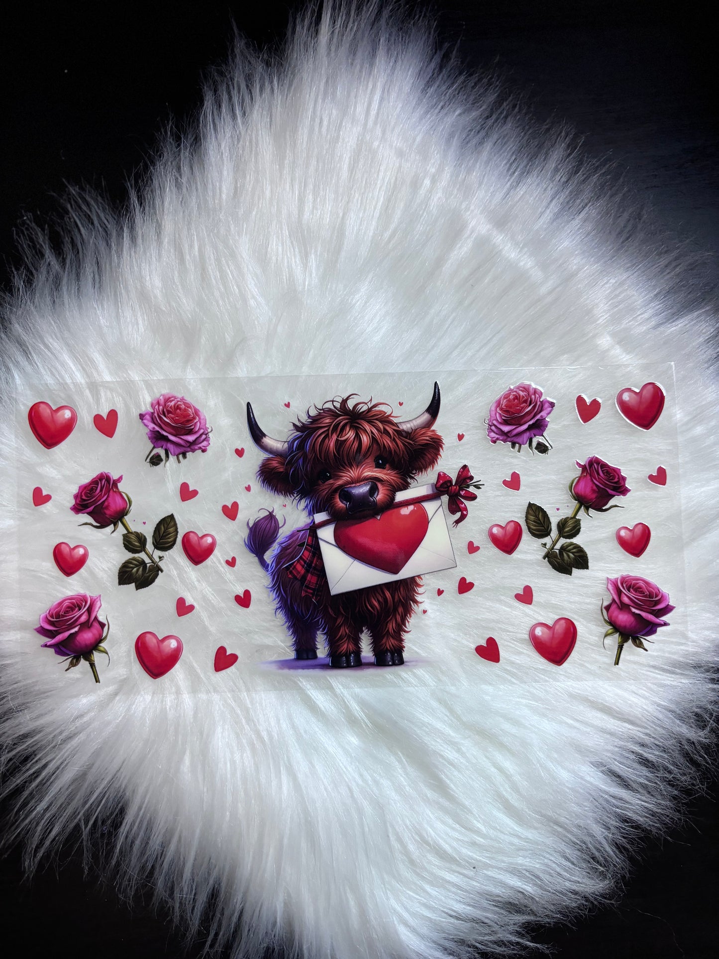 UV DTF Wrap- Highland Cow Valentines