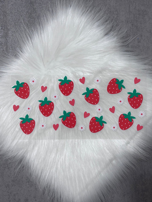 UV DTF Wrap- Strawberries & Hearts